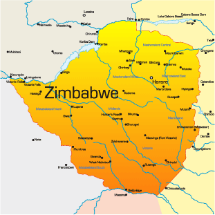 map of zimbabwe africa