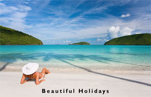 enjoying an romantic holiday in west indies