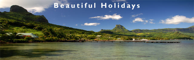 lush mountains of moorea island